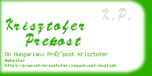 krisztofer prepost business card